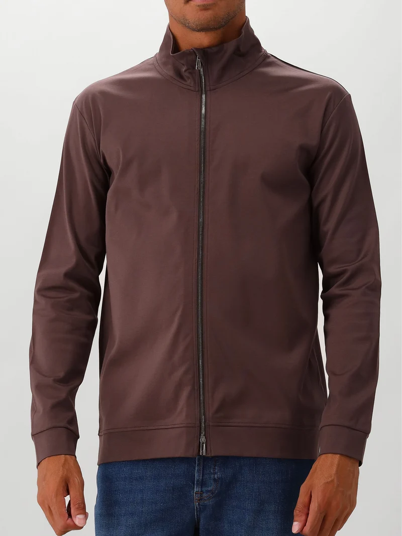 Valenza Vest Bruin Supima Zip Ebony Brown