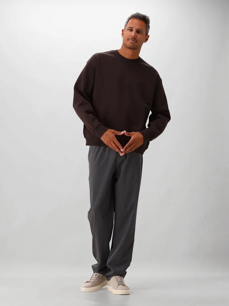 NN.07 Sweater Bruin David Crew