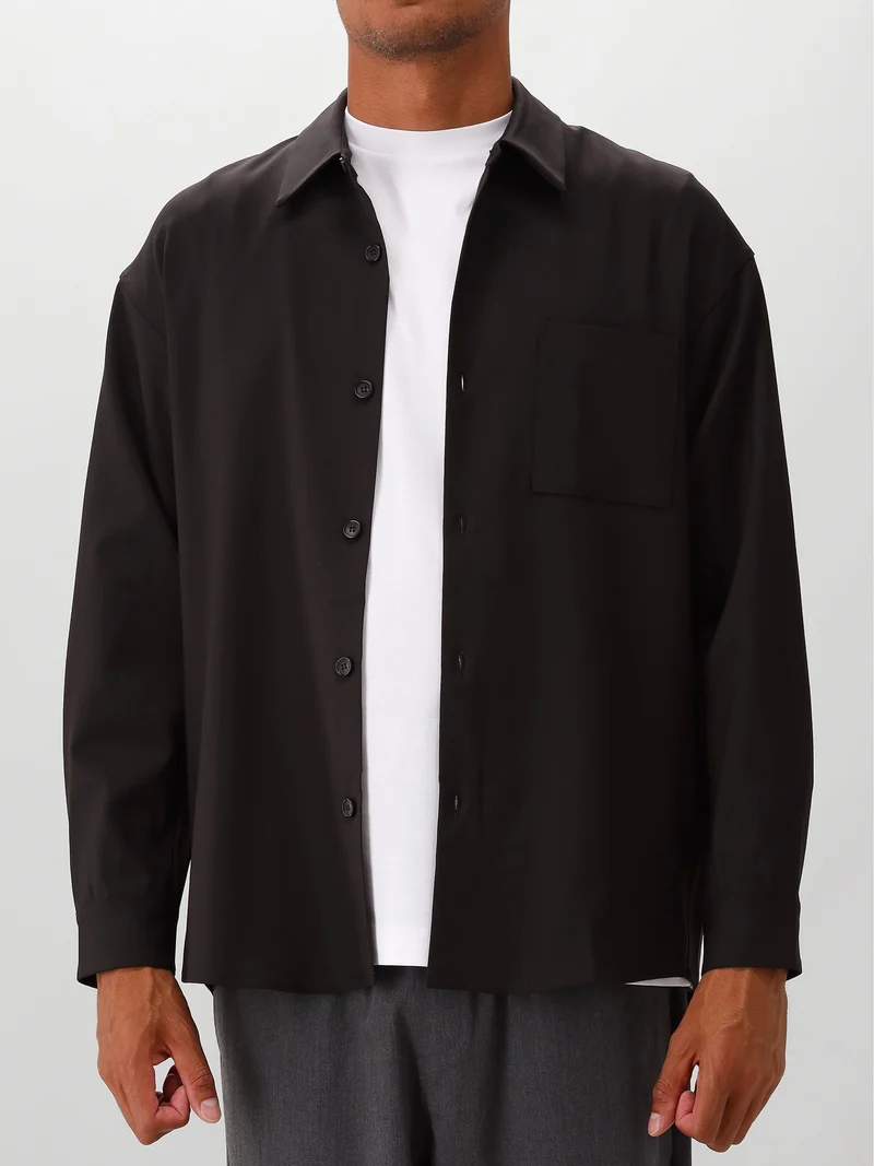 Ferilli Overshirt Bruin Draped Shirt