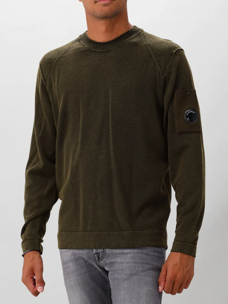 C.P. Company Gebreide Trui Groen Double Colour