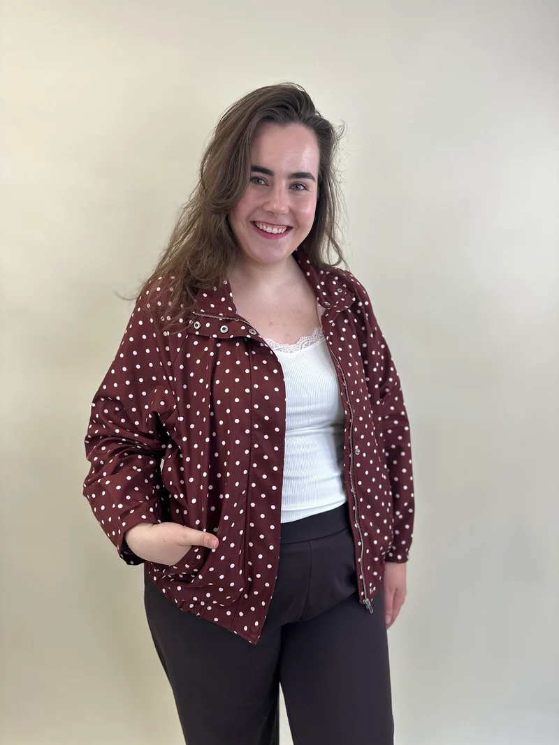 GRATIS VERZENDITEM | VMCKAYLA HIGH NECK JACKET EXP CUR Andorra/PINK DOTS