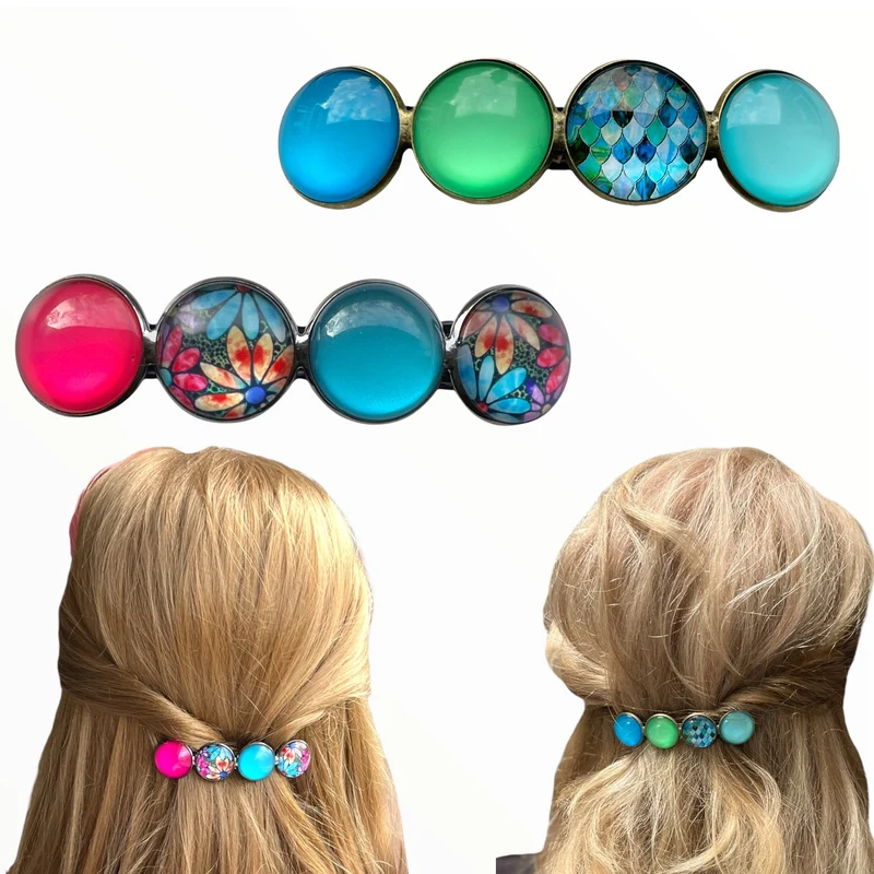 Voordeelset Color Hairclips Ibiza style set 2 stuks XL