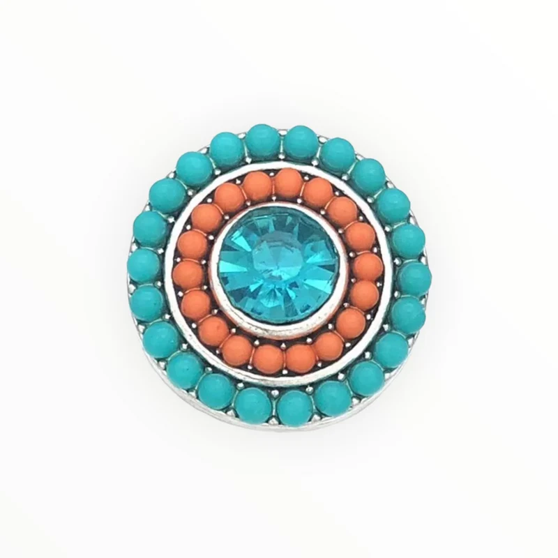 Metal Hairpin click / chunk button 01-blauw