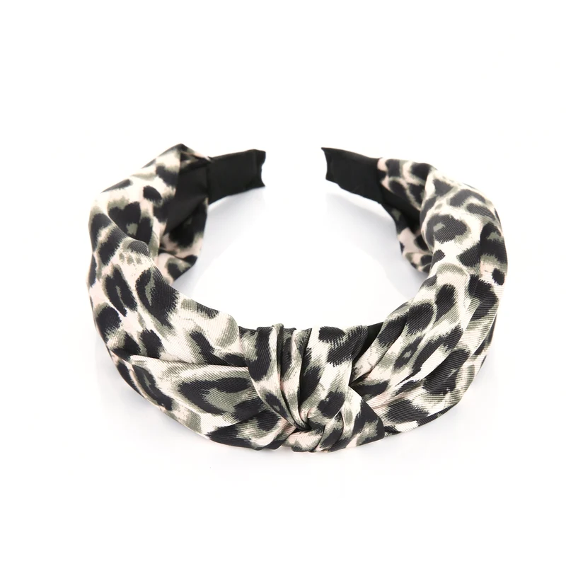 Diadeem Silk Leo groen print