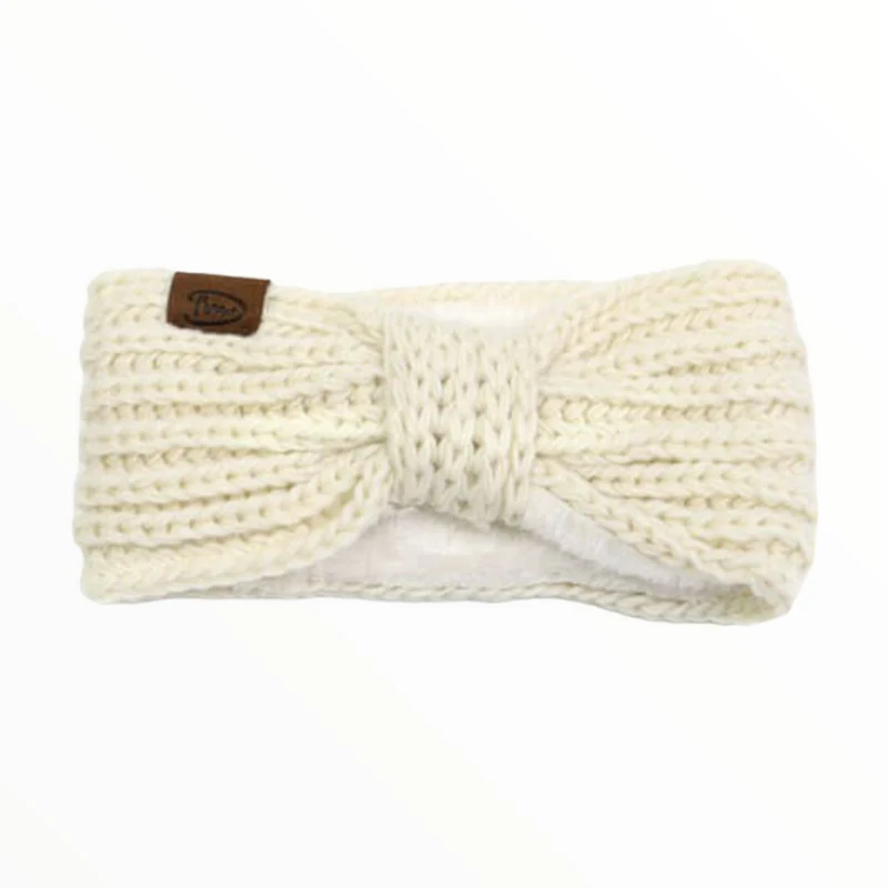 Creme Aspen haarband met fleece