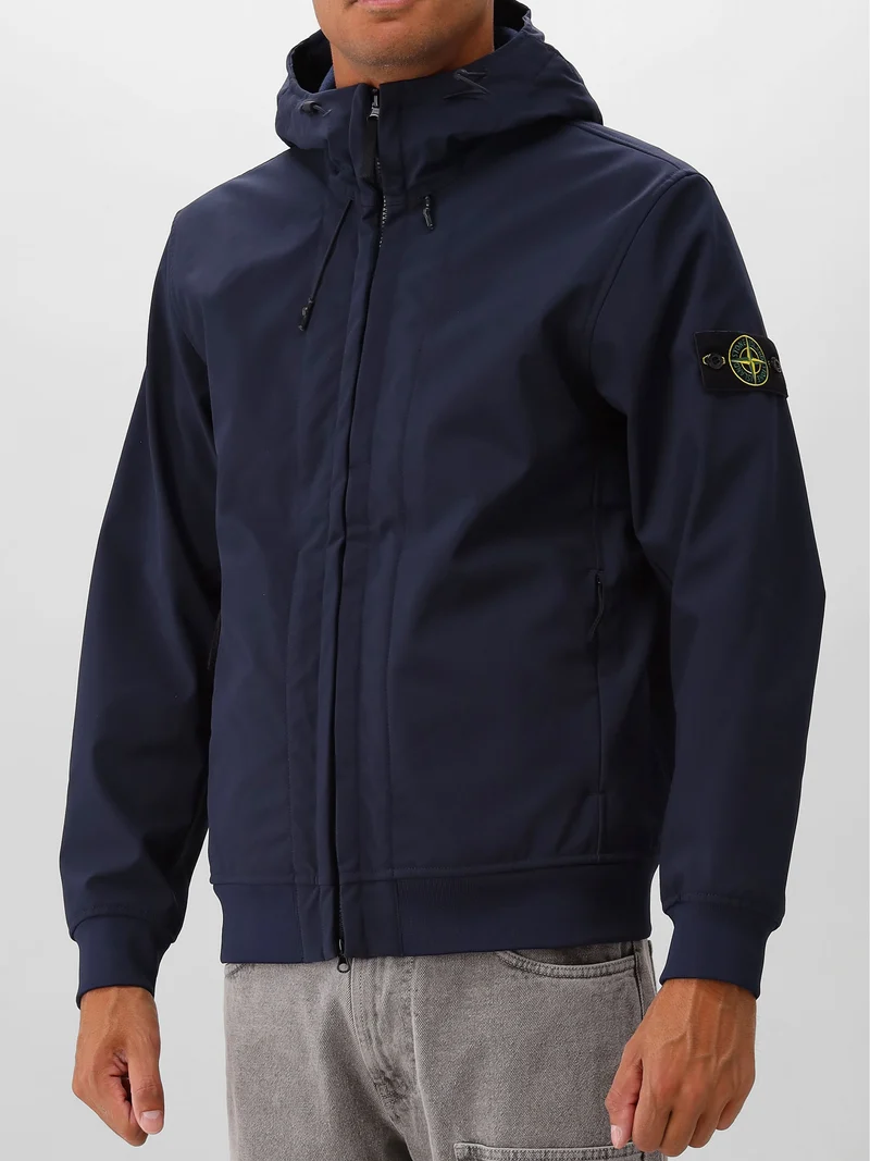 Stone Island Softshell Jas Blauw