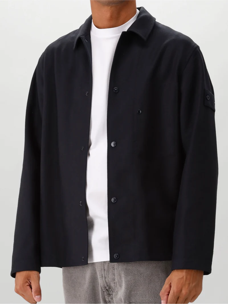 Stone Island Overshirt Blauw Ghost
