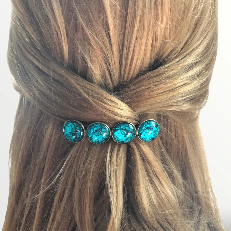 Color Hairclip haarspeld green/bleu XL-030.25