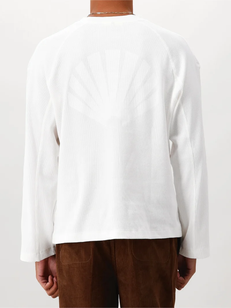 New Amsterdam Longsleeve Wit Logo Waffle