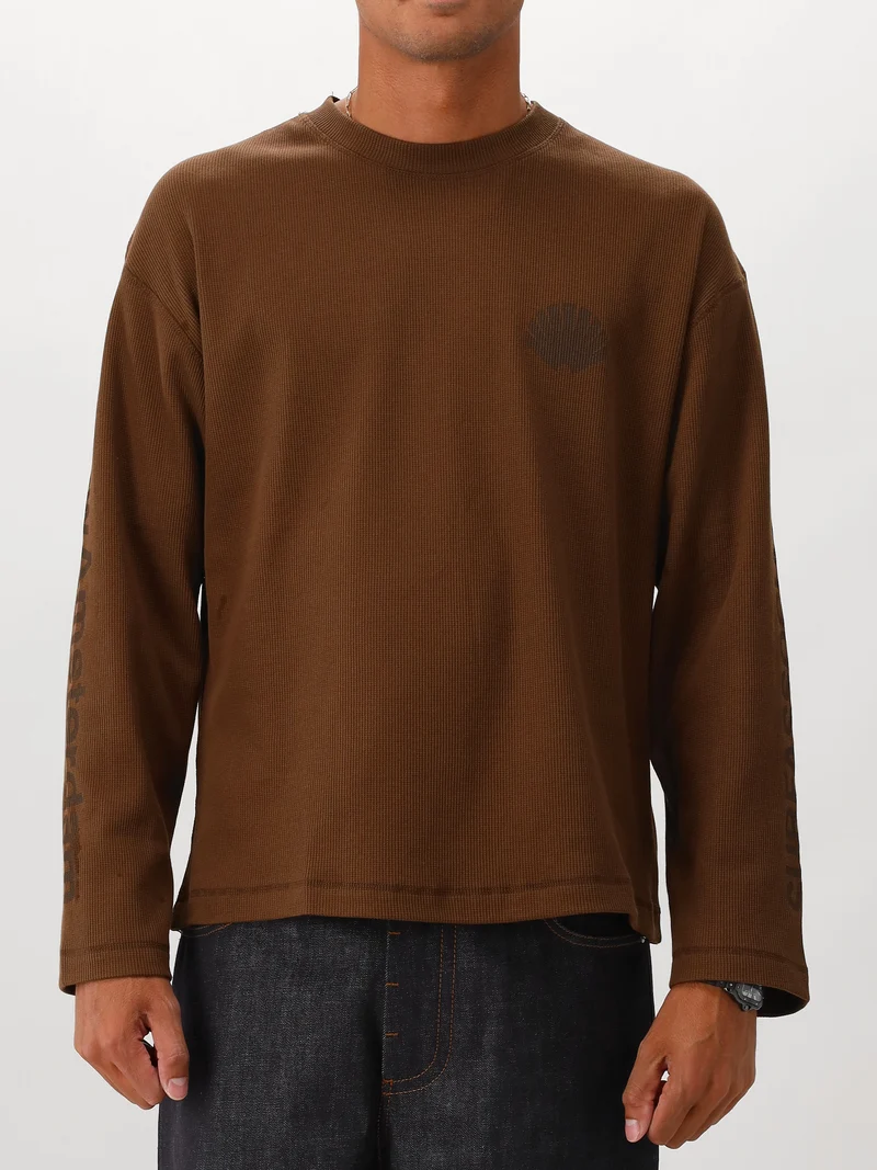 New Amsterdam Longsleeve Bruin Logo Waffle