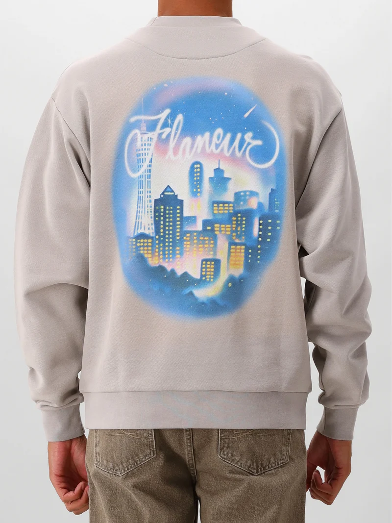 Flâneur Sweater Grijs City Airbrush