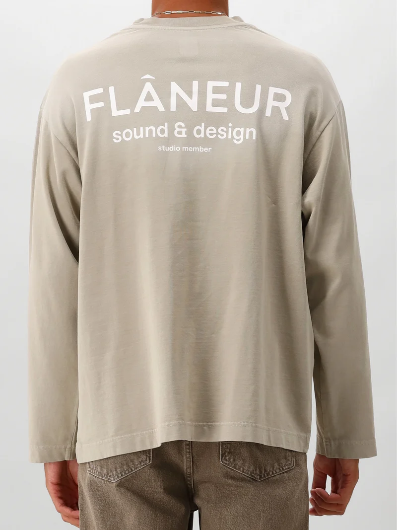 Flâneur Longsleeve Washed Beige Sound & Design Studio Member