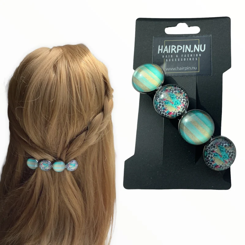 Color Hairclip haarspeld groen Ibiza XL
