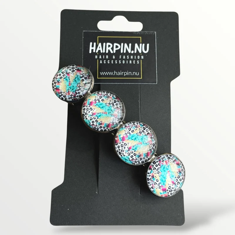 Color Hairclip haarspeld Ibizastyle zomerprint XL-077.25