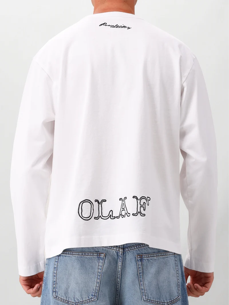 Olaf Longsleeve Wit Western Logo