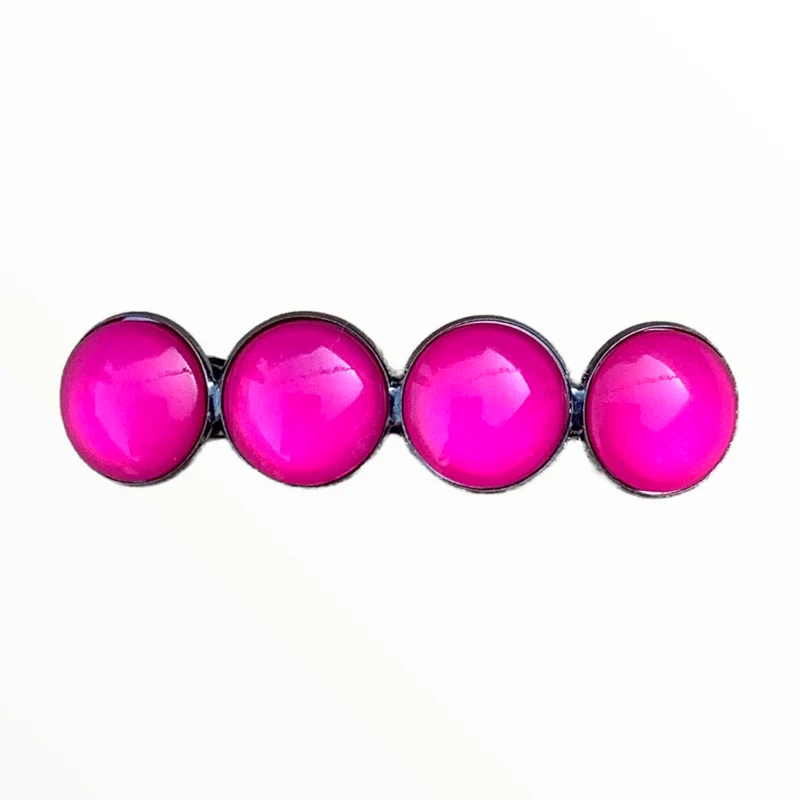 Color Hairclip haarspeld effen roze pink XL