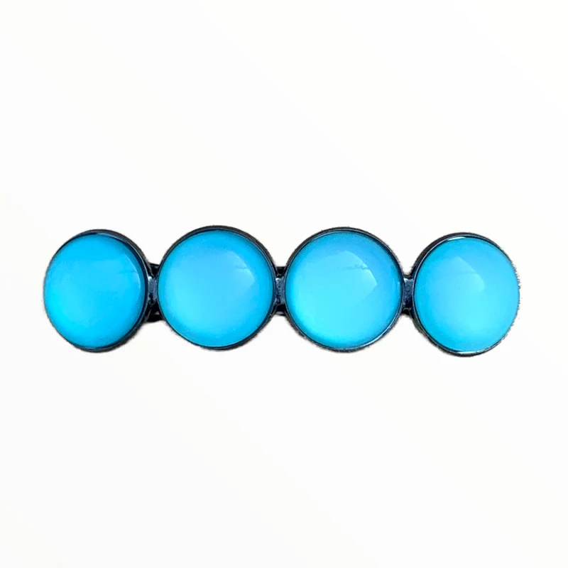 Color Hairclip haarspeld effen turquoise blauw XL
