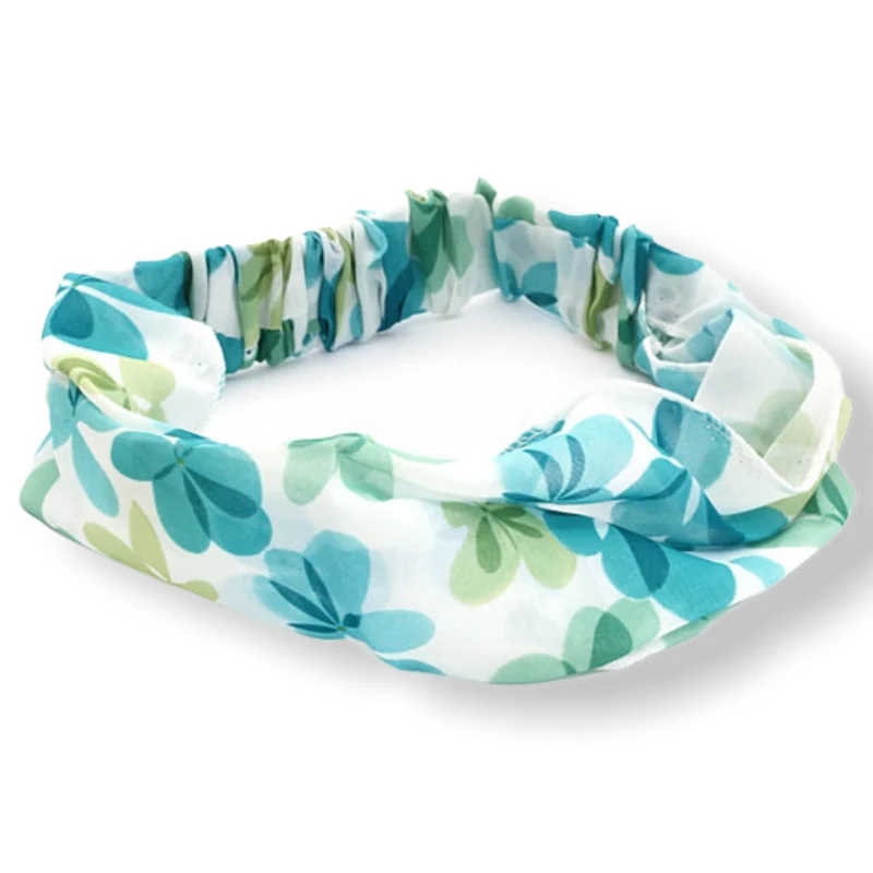 Haarband elastisch met bloem print