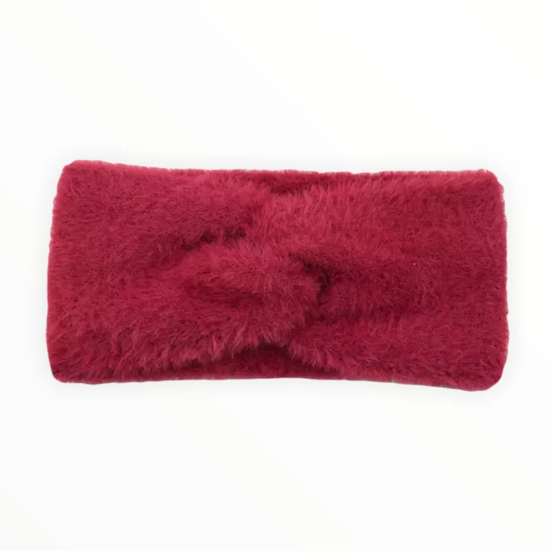 Haarband / Oorwarmer fluffy Soft Touch bordeauxrood