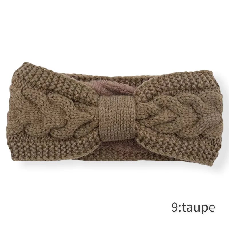 Haarband / Oorwarmer winterwarm breisel met fleece voering