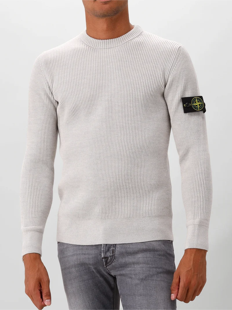 Stone Island Gebreide Trui Grijs
