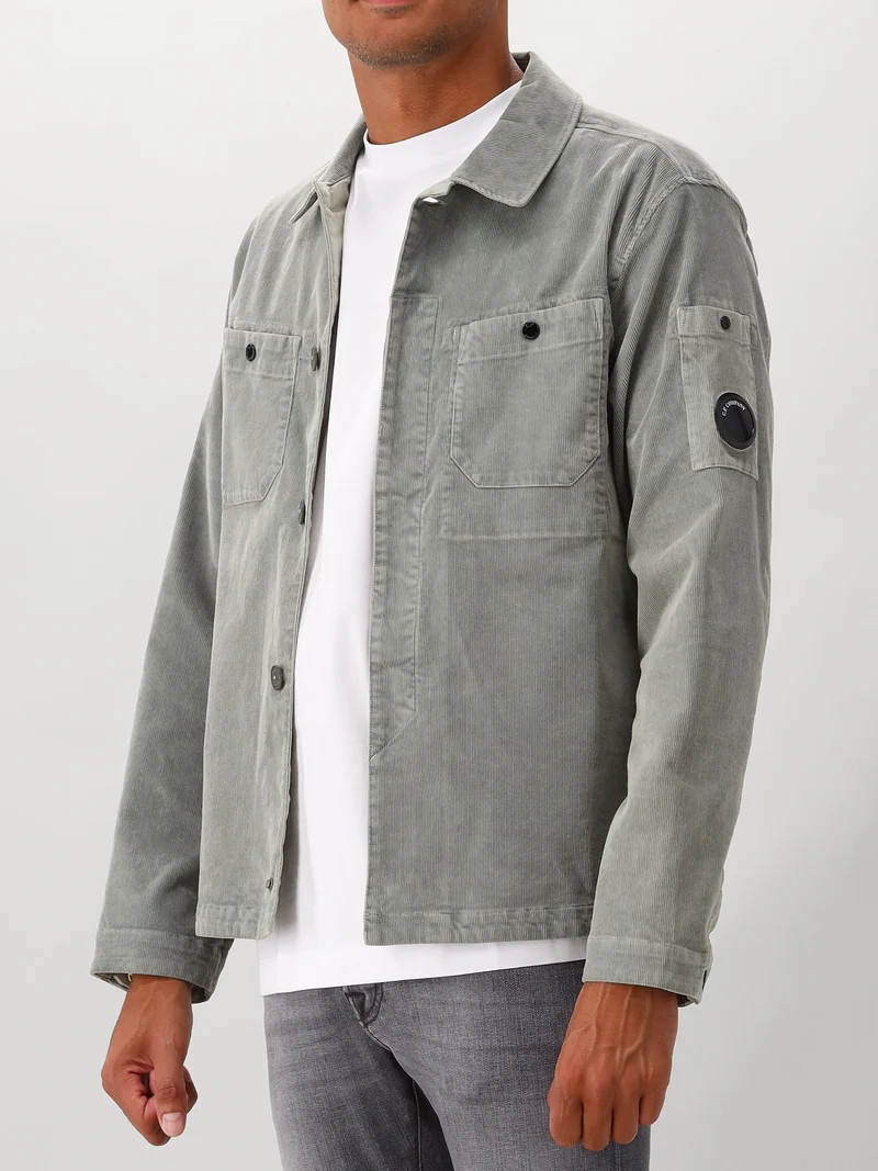C.P. Company Overshirt Groen Corduroy Button