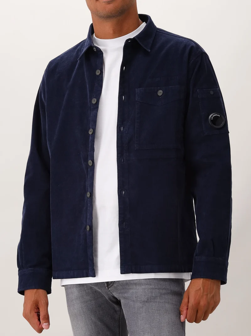 C.P. Company Overshirt Blauw Corduroy