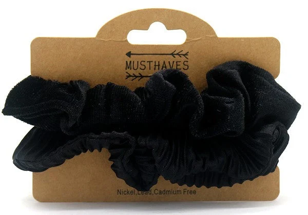 Scrunchie set zwart combinatie 2 stuks