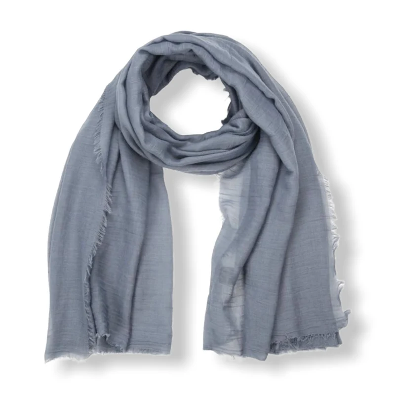 Effen sjaal Jeans blue