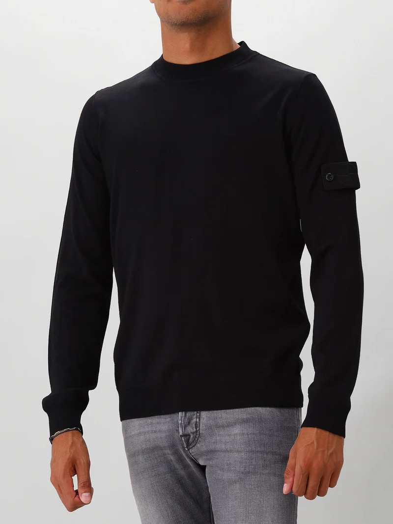 Stone Island Gebreide Trui Zwart Ghost