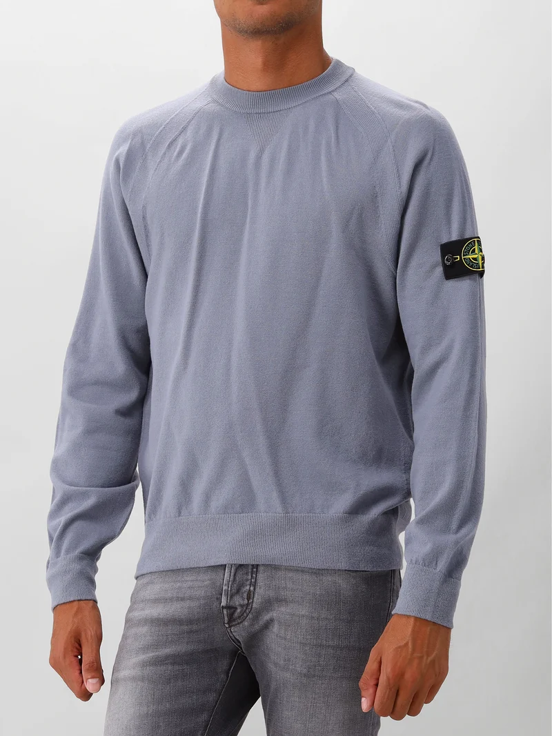 Stone Island Gebreide Trui Blauw