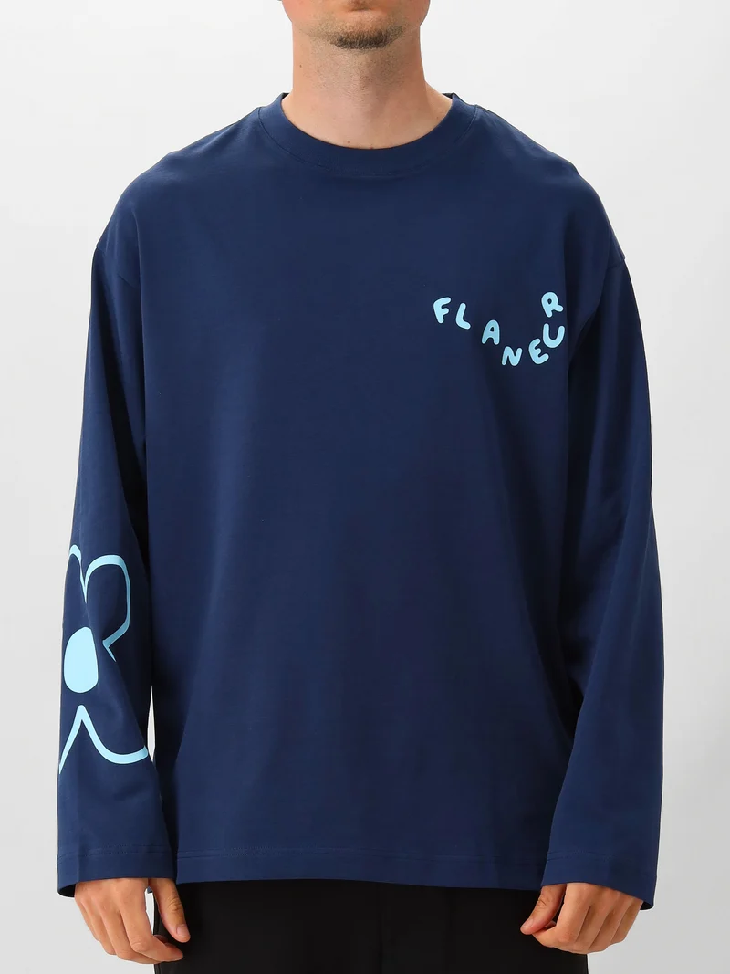 Flâneur Longsleeve Blauw Blossom