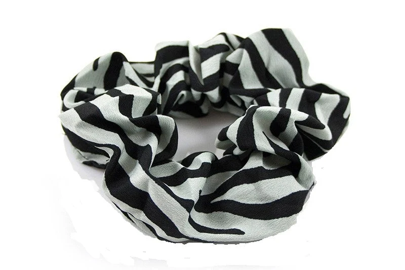 Scrunchie grijze streep