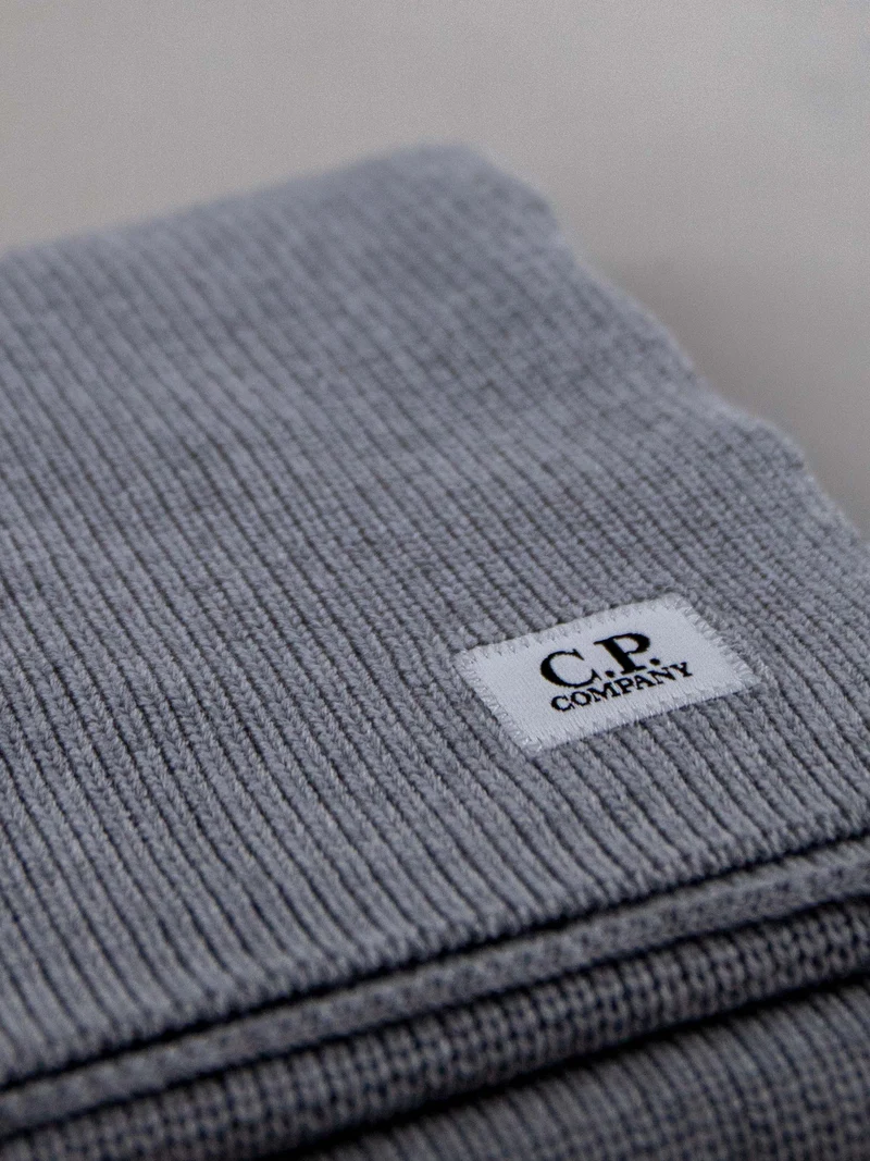 C.P. Company Sjaal Grijs Extrafine Merino Wool