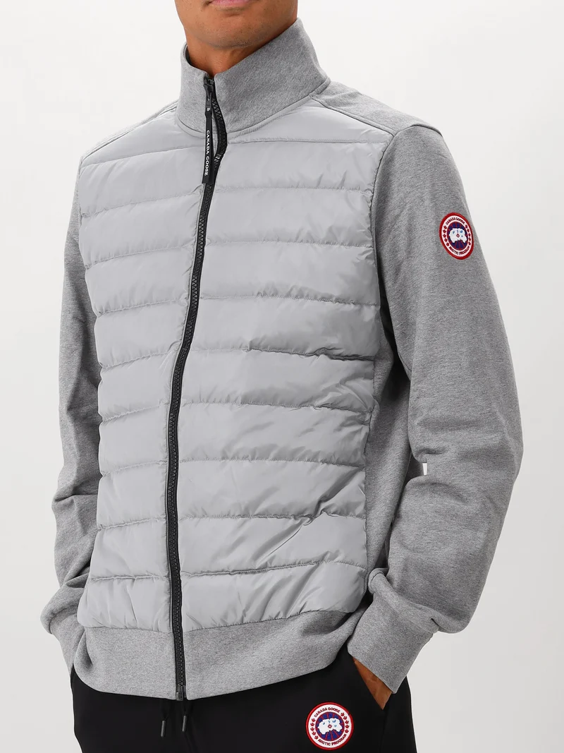 Canada Goose Gewatteerde Jas Grijs Hybridge Huron Full Zip