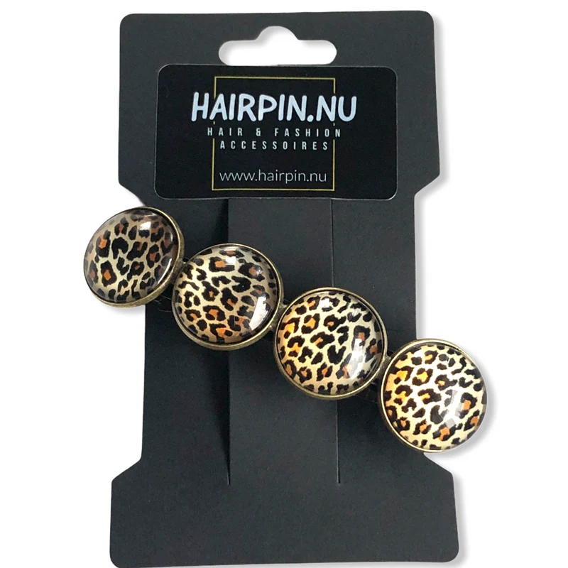 Color Hairclip XL haarspeld tijgerprint 017.25