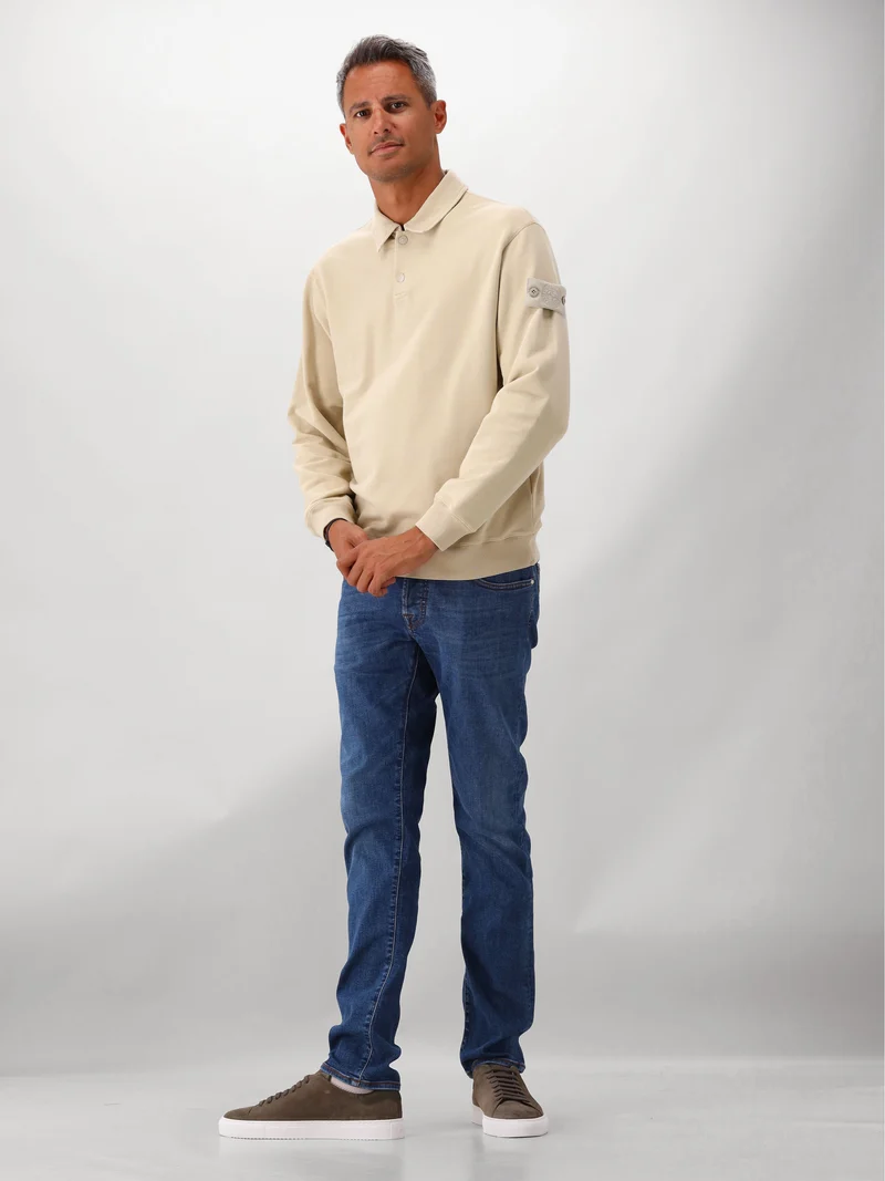 Stone Island Polo Sweater Beige Ghost