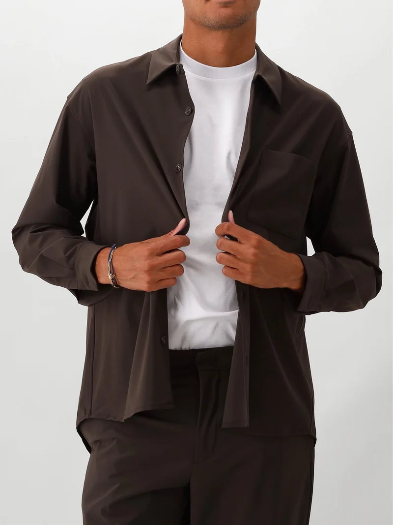 Ferilli Overshirt Bruin Draped Shirt REV