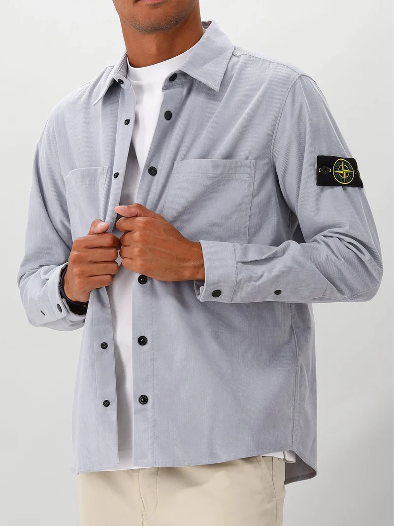 Stone Island Overshirt Blauw Corduroy