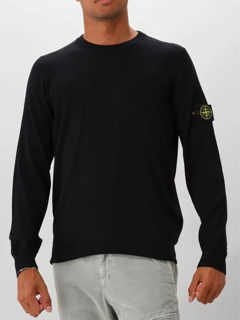 Stone Island Gebreide Trui Zwart