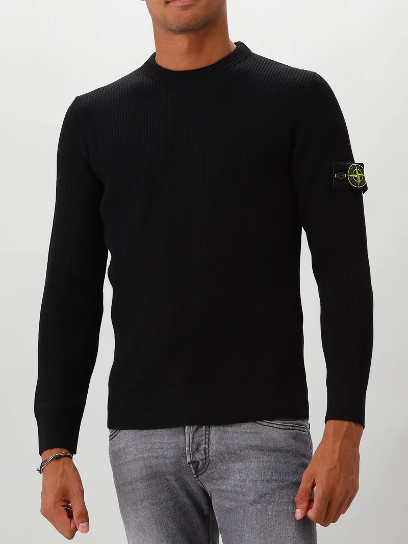 Stone Island Gebreide Trui Zwart