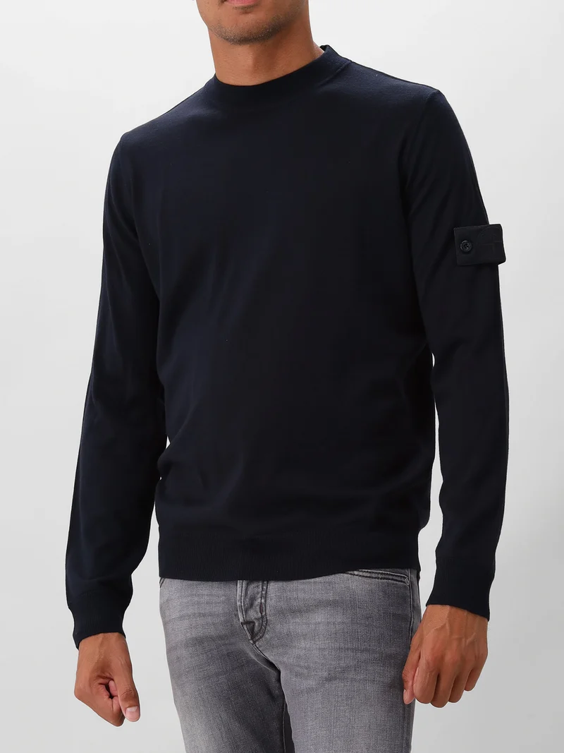 Stone Island Gebreide Trui Blauw Ghost