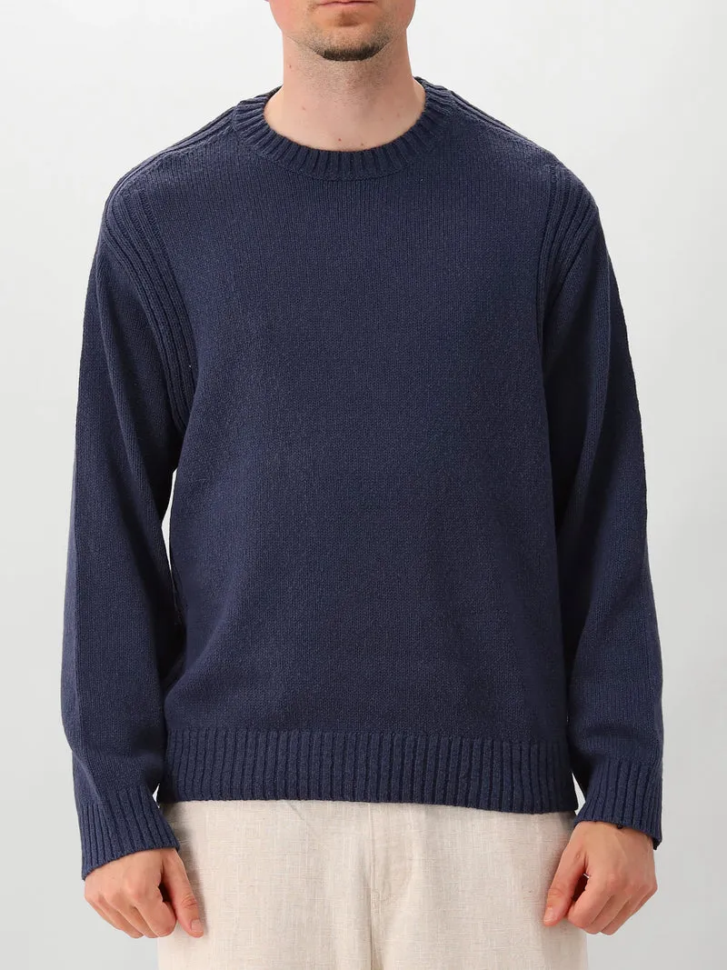 Olaf Gebreide Trui Blauw Essential Knitted