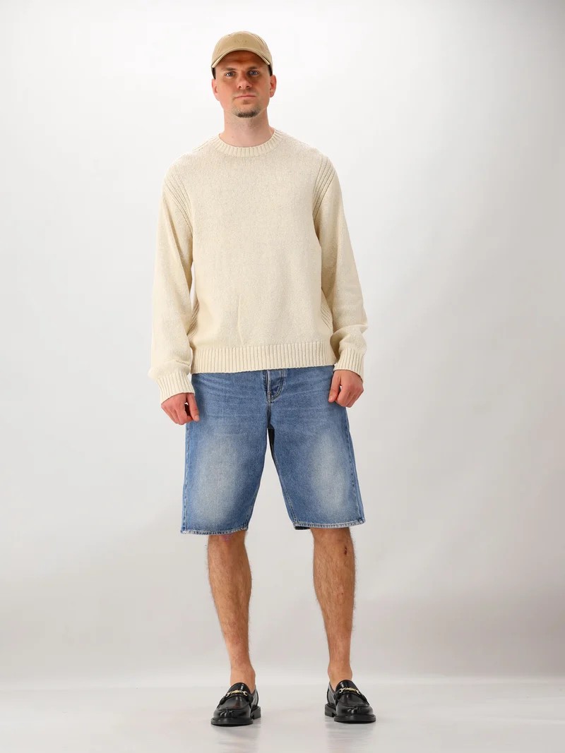 Olaf Gebreide Trui Gebroken Wit Essential Knitted
