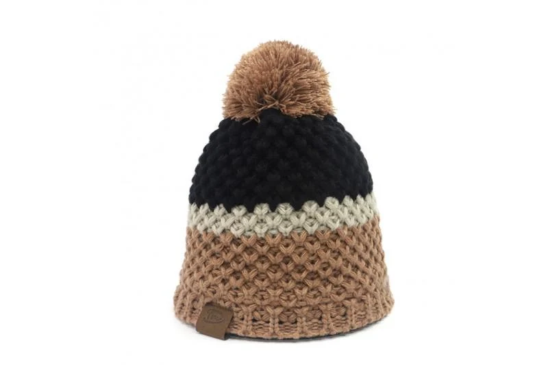 Creme combinatie warme gevoerde winter muts