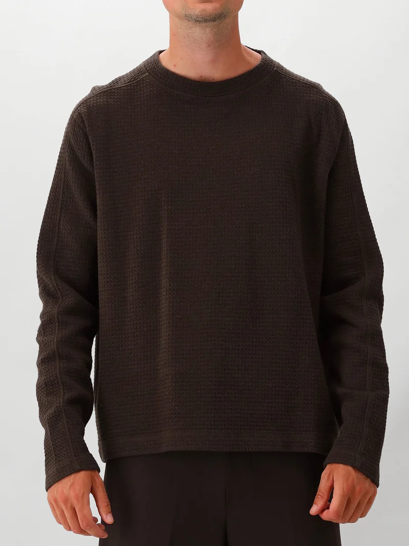 Olaf Sweater Bruin Waffle Crewneck