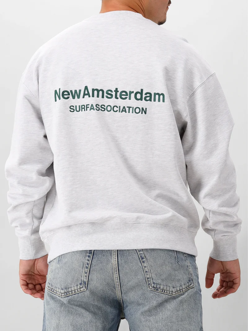 New Amsterdam Sweater Grijs Logo
