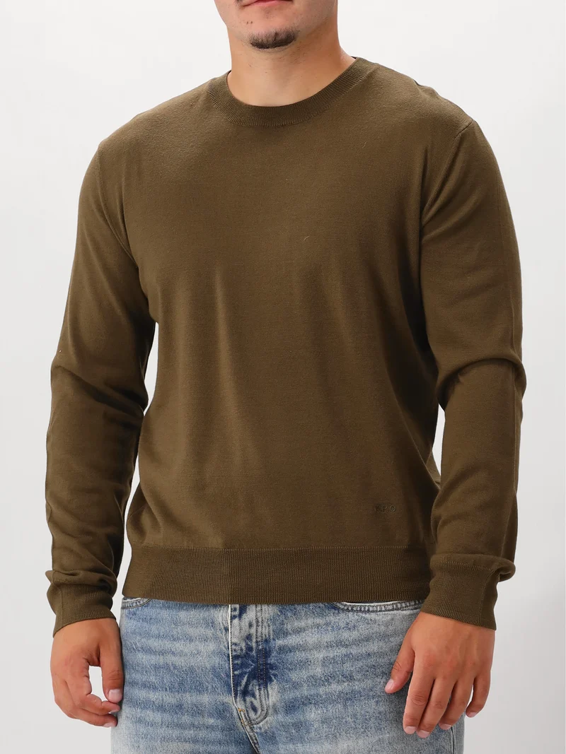 A.P.C. Gebreide Trui Khaki Matthieu