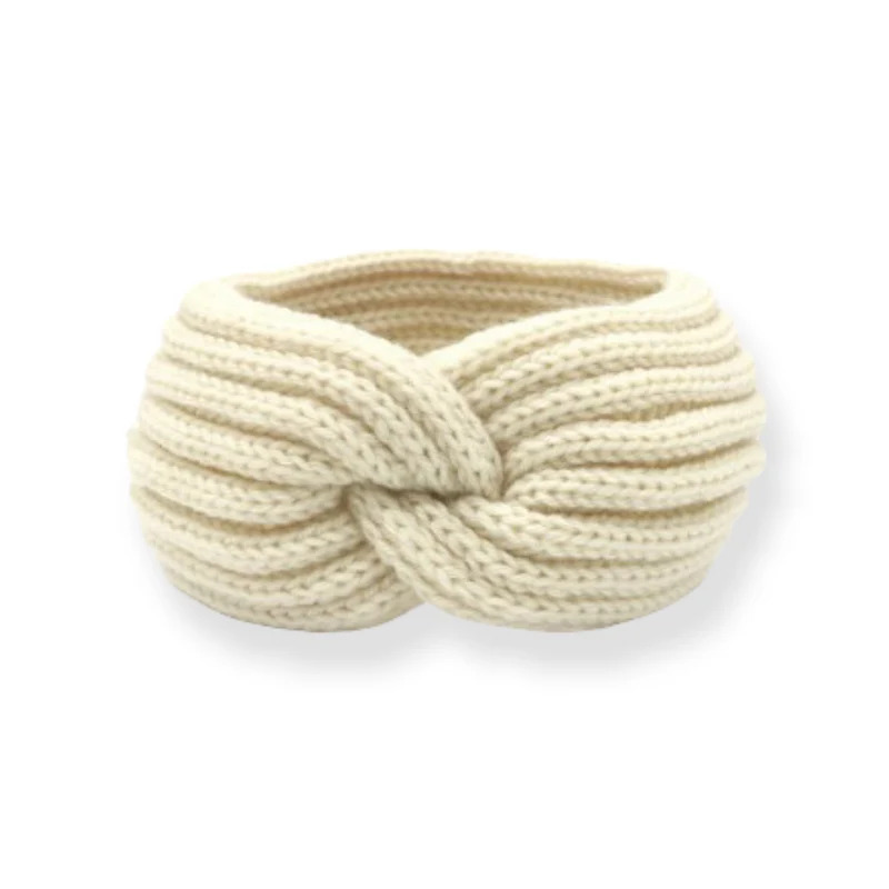 Wolwit Haarband oorwarmer