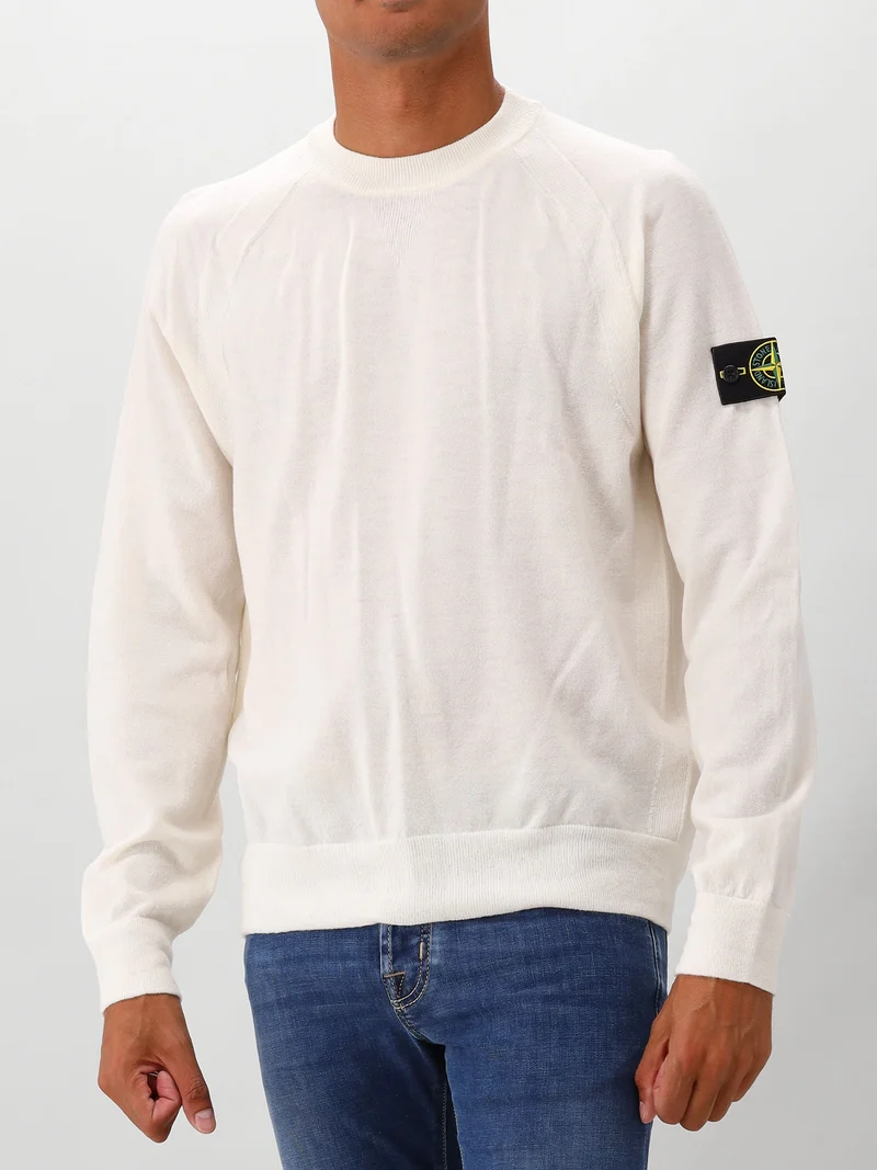 Stone Island Gebreide Trui Wit